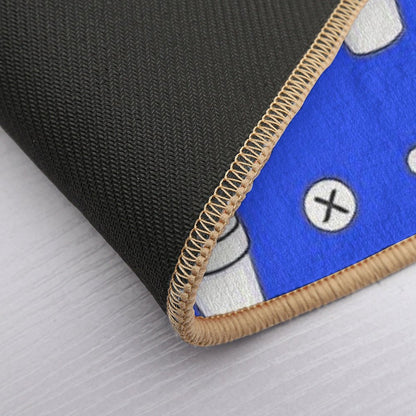 Lean & Pills (Dark Blue)  Easy Maintenance Bath Mat