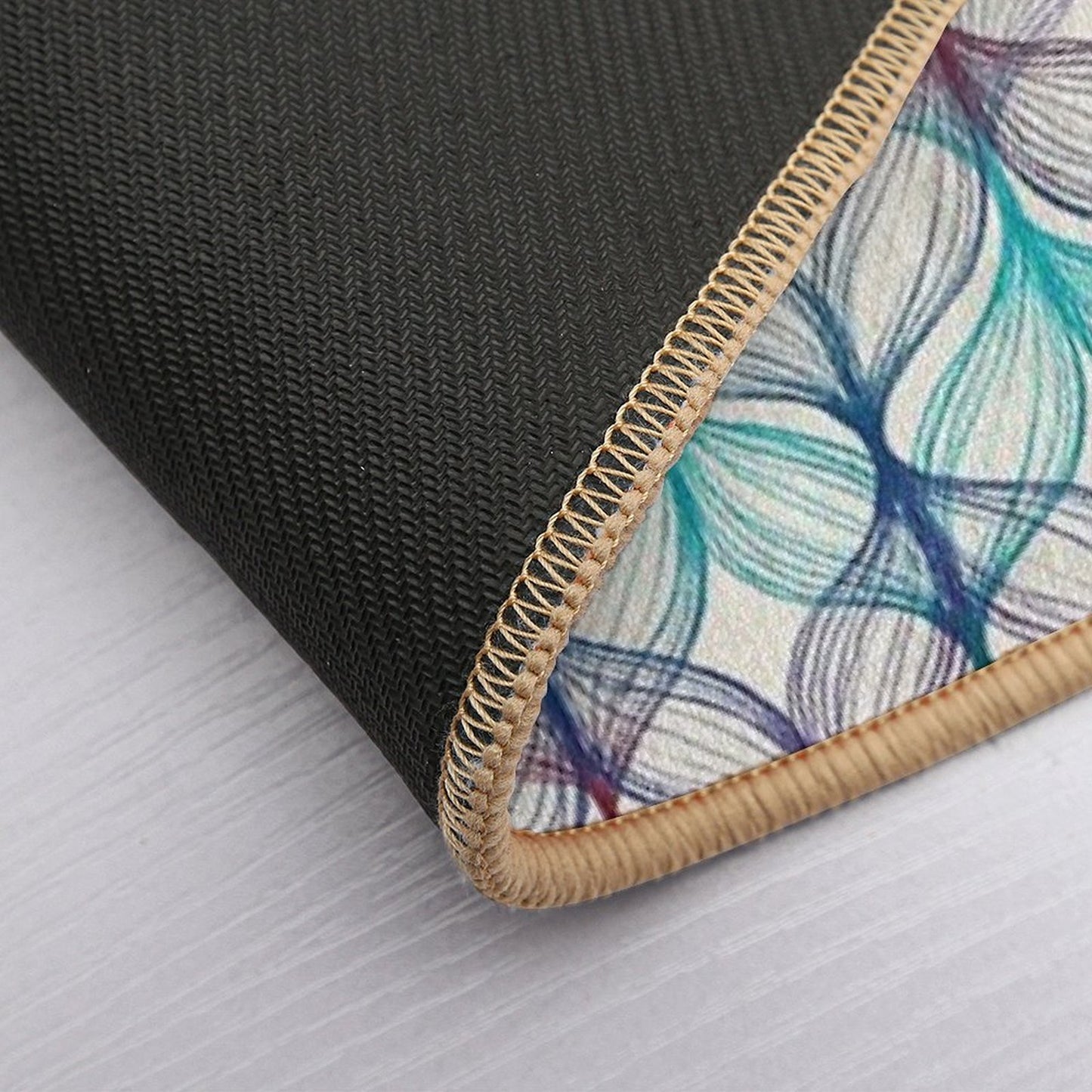 Mermaid's Braids - A Colored Pencil Pattern  High-Traffic Bath Mat