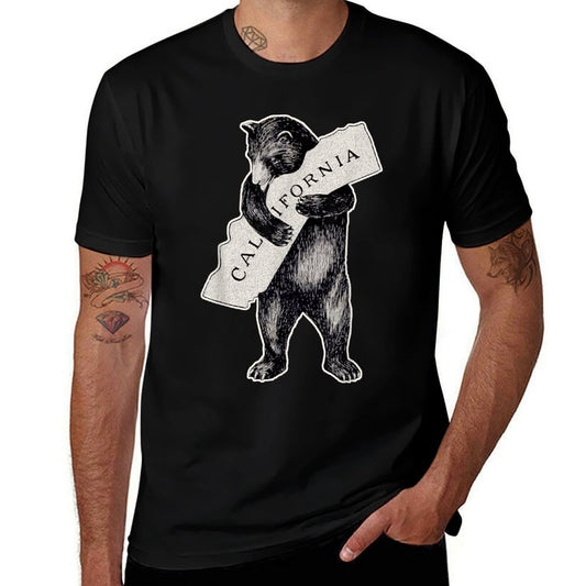 I Love California Art-Retro Vintage Cali Pride Bear  Stretchy T-Shirt