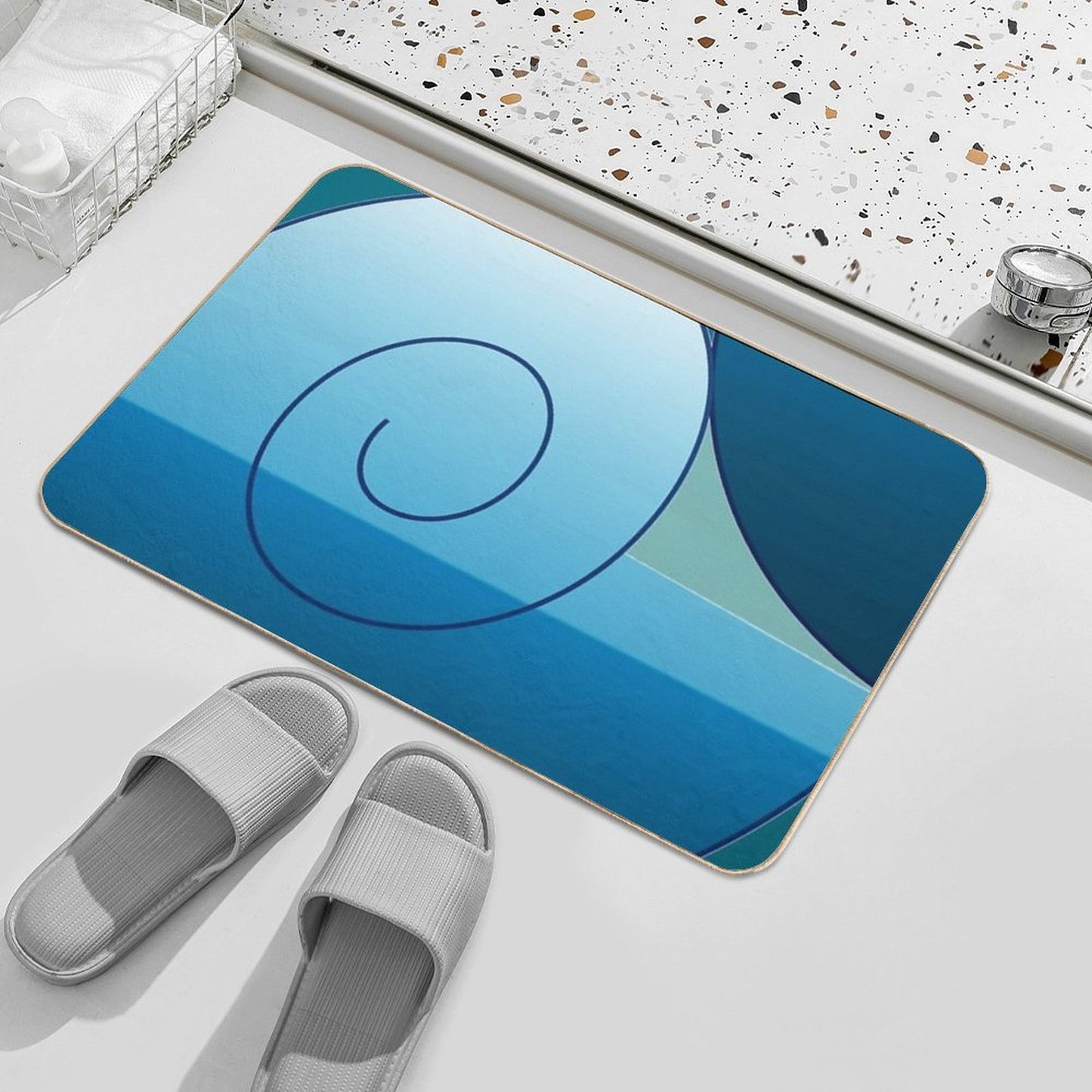 The Swirl of A Shell Durable Bath Mat
