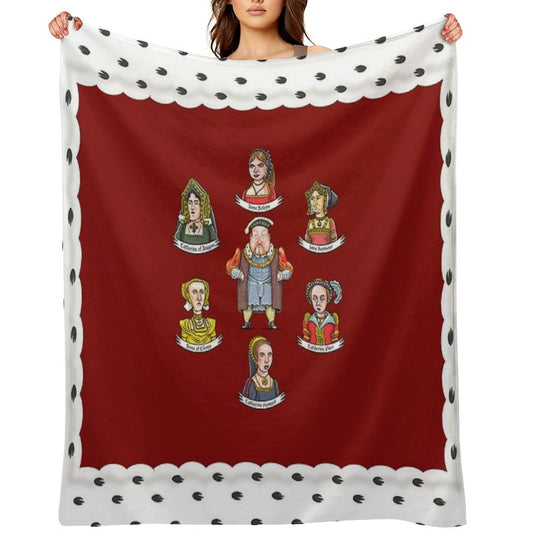 The Six Wives of King Henry VIII Compact Throw Blanket