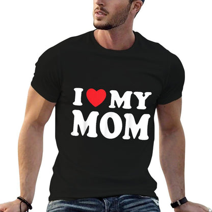 I Love My Mom I Heart My Mom  Trendy Pattern T-Shirt