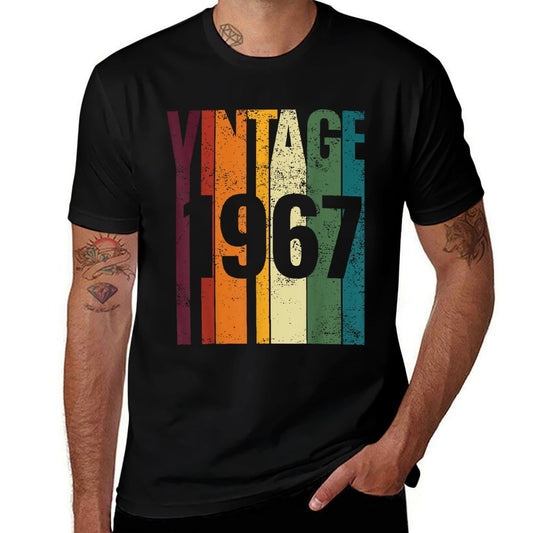 Vintage 1967 50th Birthday, Funny Novelty  Oversized Silhouette T-Shirt