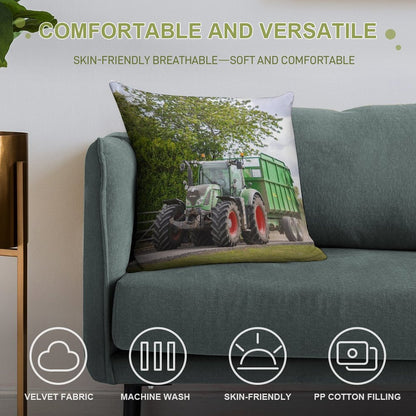 Fendt Carting Silage Soft Easy Maintenance Throw Pillow