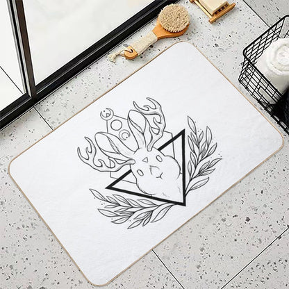 Lunar Rabbit  Jackalope  Nikury  Easy To Clean Bath Mat