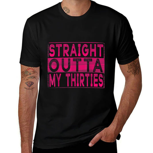 Straight Outta My Thirties - Vintage 40th Birthday  Moisture-wicking T-Shirt