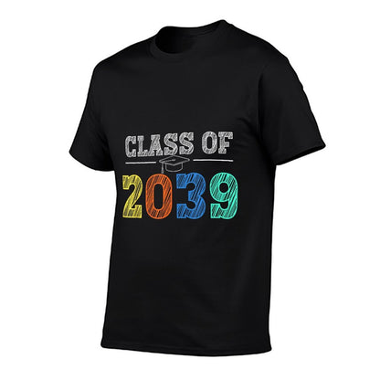 Class of 2039 Grow With Me First Day of School Graduation  Graphic-printed T-Shirt