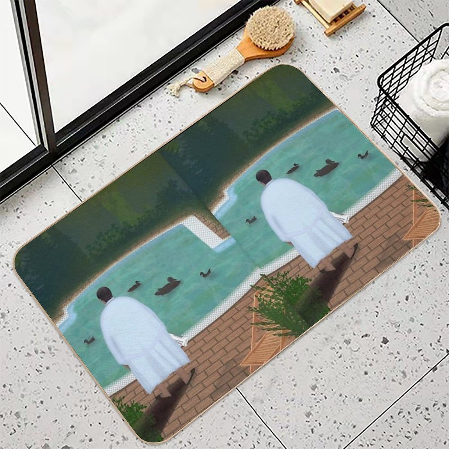 Him, with Those Ducks...  Toxin-Free Bath Mat