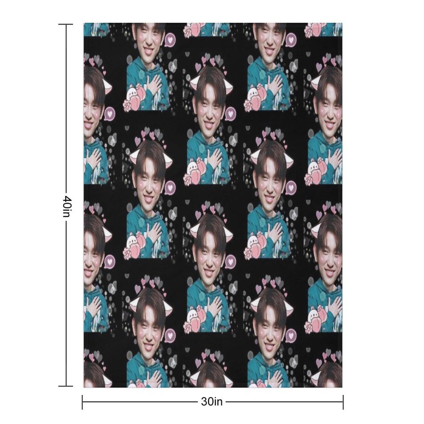 Peach Boi Jinyoung Machine-washable Throw Blanket