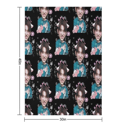 Peach Boi Jinyoung Machine-washable Throw Blanket