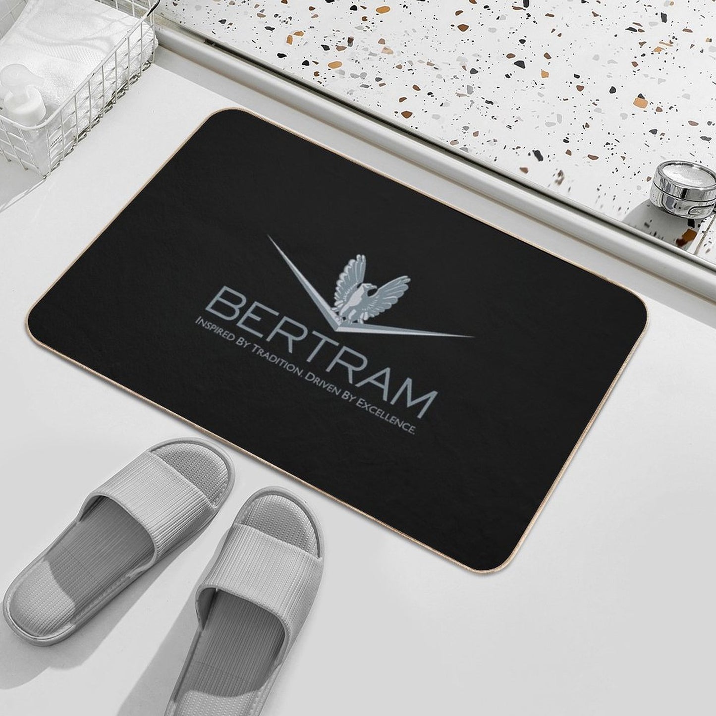BERTRAM YACHTS LOGO  Versatile Bath Mat