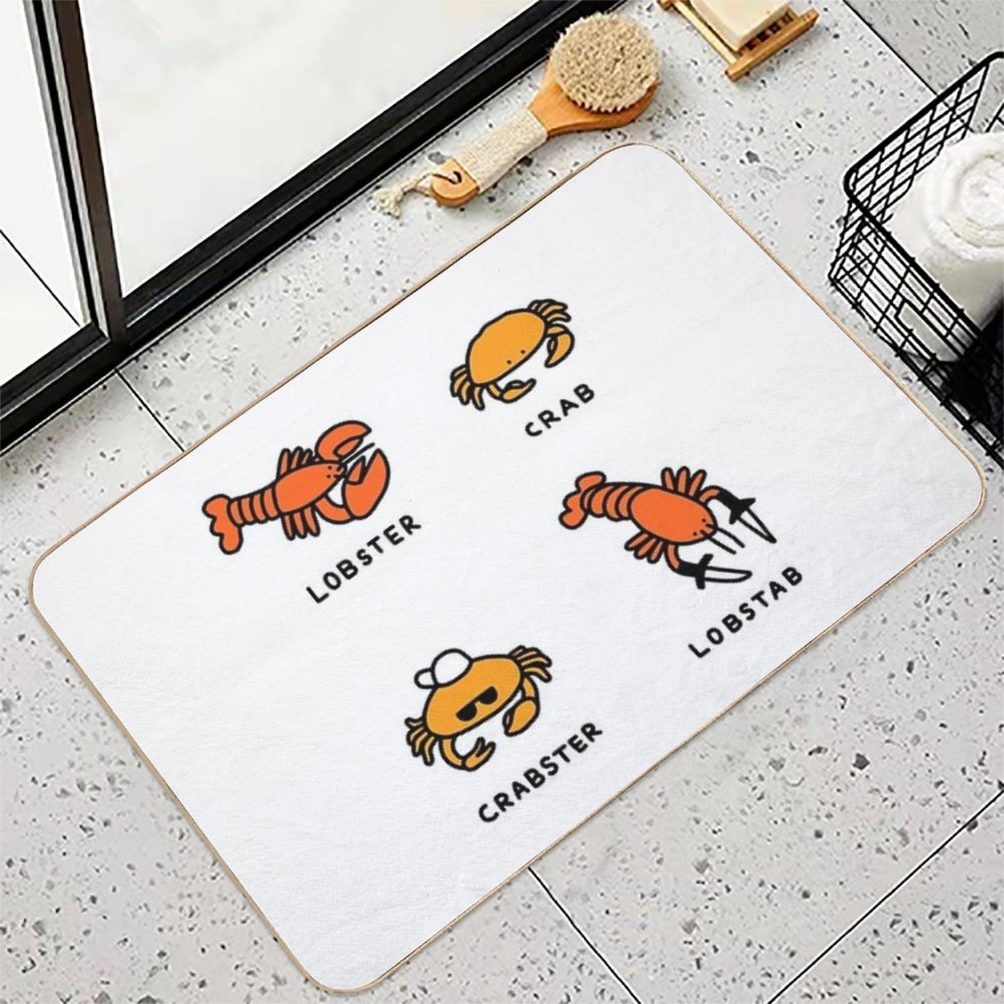 Lobster + Crab  Repositionable Bath Mat