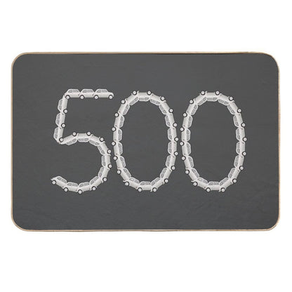 Fiat 500 Sign Made of Classic Fiat 500 Cars  Long-Lasting Bath Mat