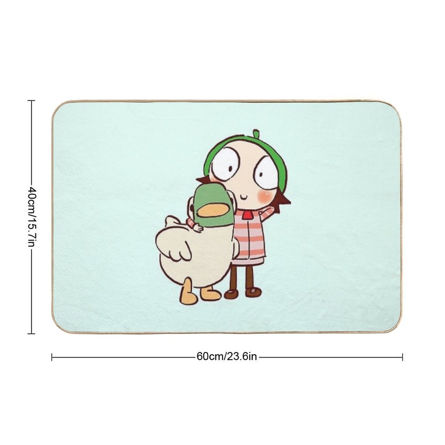 I Draw Sarah And Duck #1  Children's Cartoon  Anti-Trip Bath Mat