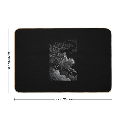 Death Gustav Dore Vintage Illustration Occult Grunge  Toxin-Free Bath Mat