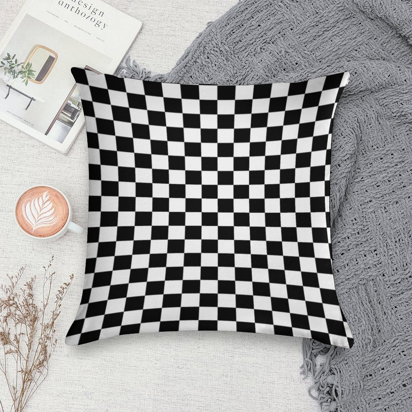 Chequered Flag Checkered Racing Car Winner Bedspread Duvet Phone Case Soft Luxury Feel Throw Pillow