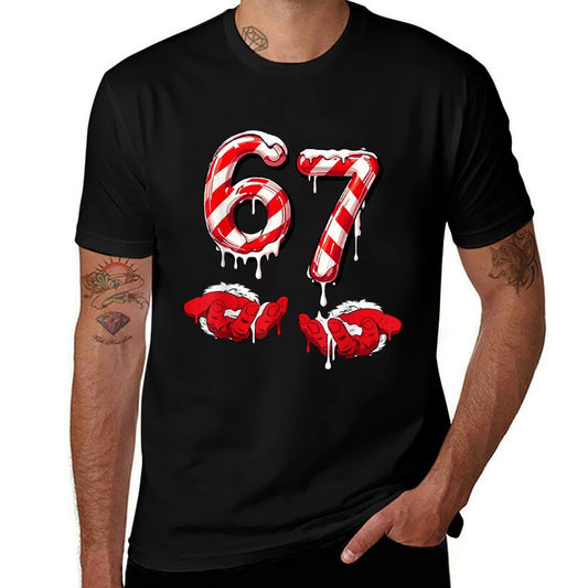 Funny Six Seven 6 7 Meme Gen Alpha Slang 6 7 Hands Christmas  Tagless Design T-Shirt