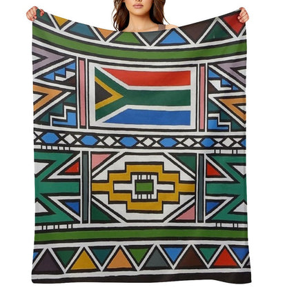Ndebele Africa Design Lightweight Throw Blanket