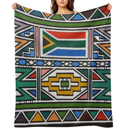 Ndebele Africa Design Lightweight Throw Blanket