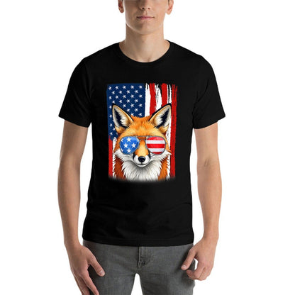 Fox US America Men Women 4th of July Patriotic  Breathable T-Shirt
