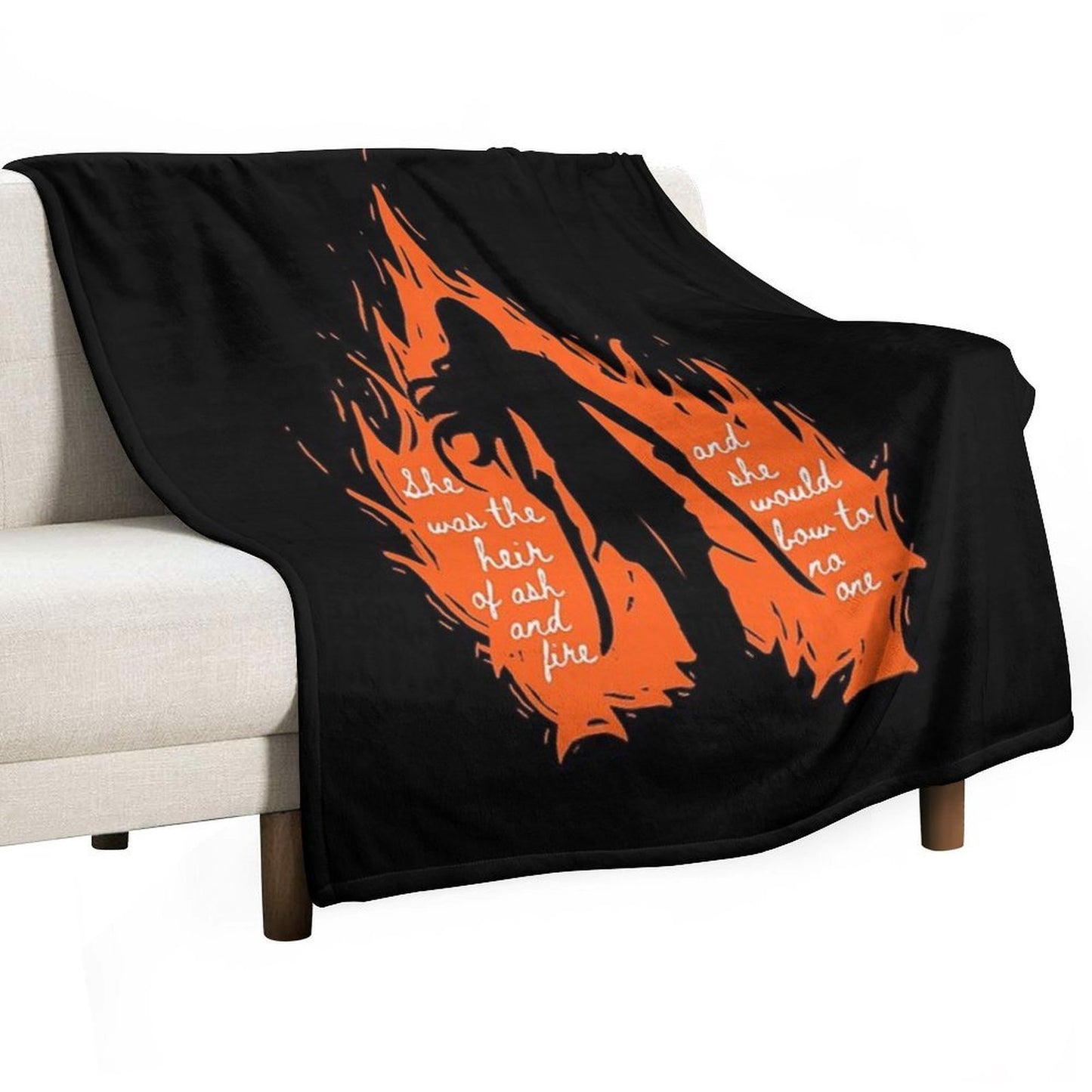 She Was The Heir of Ash And Fire Wrinkle-free Throw Blanket