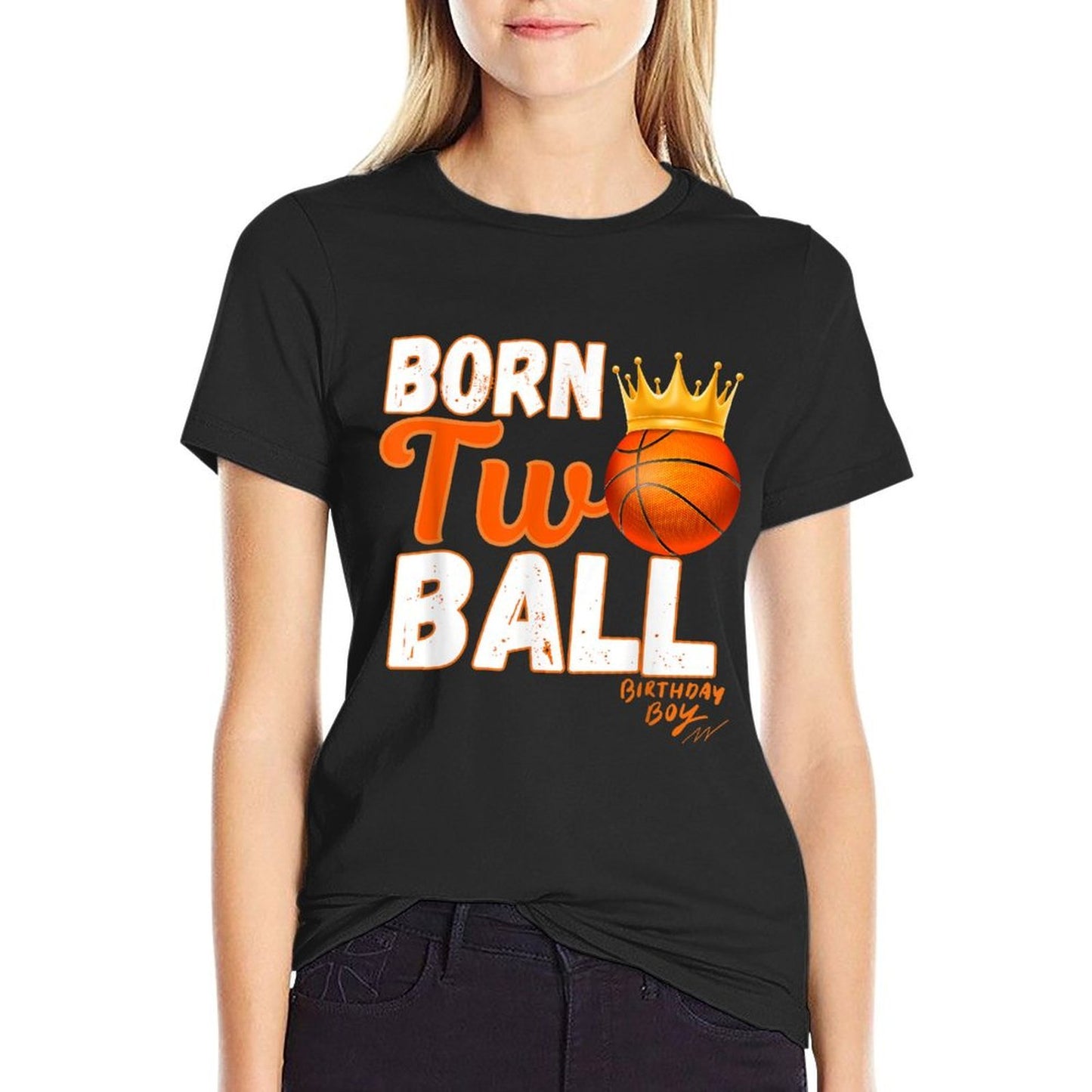 Two Year Old Born Two Ball Basketball 2nd Birthday Boys  Eco-friendly Material T-Shirt