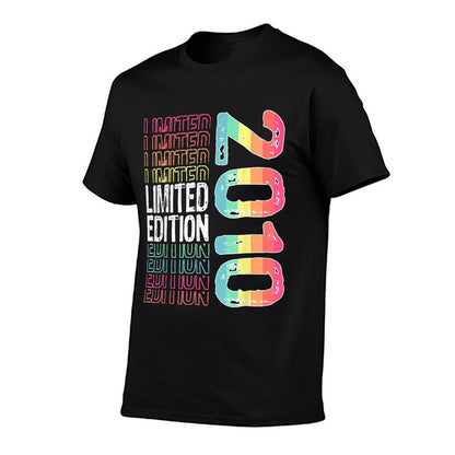 Limited Edition Vintage 2010 Retro Birthday  Oversized Silhouette T-Shirt