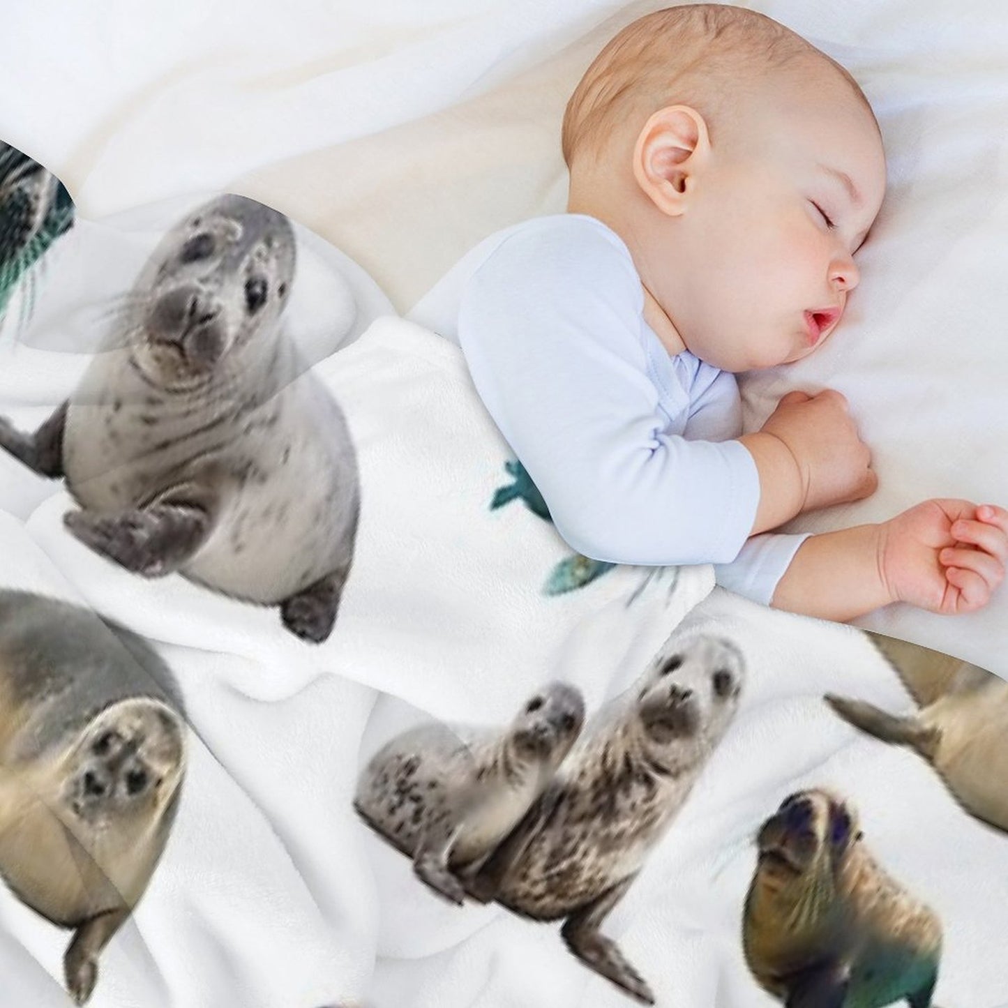 Cute Seals Gift-ready Throw Blanket