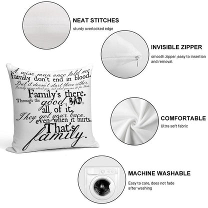 Family Don't End in Blood Soft Warmth Comfort Throw Pillow