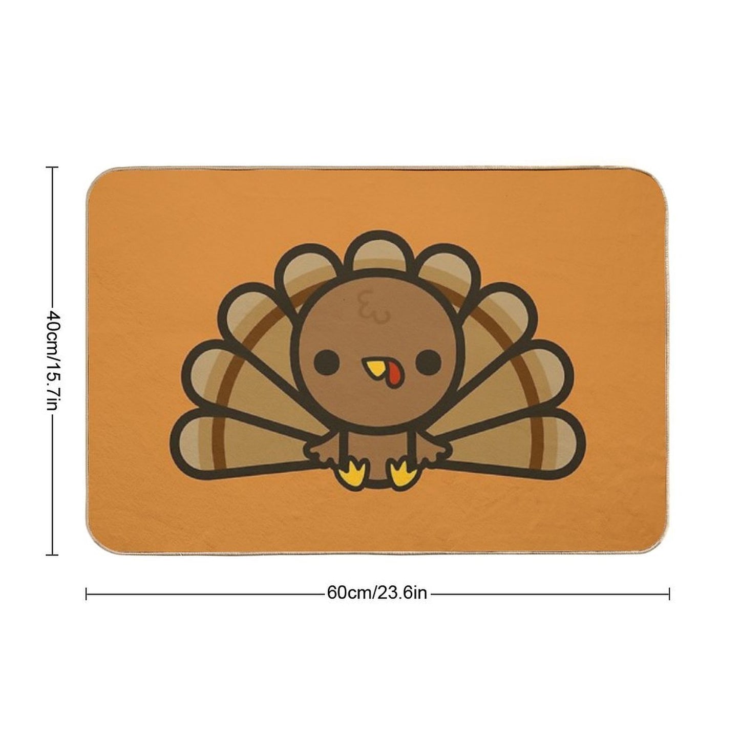 Cute Turkey  Anti-Trip Bath Mat