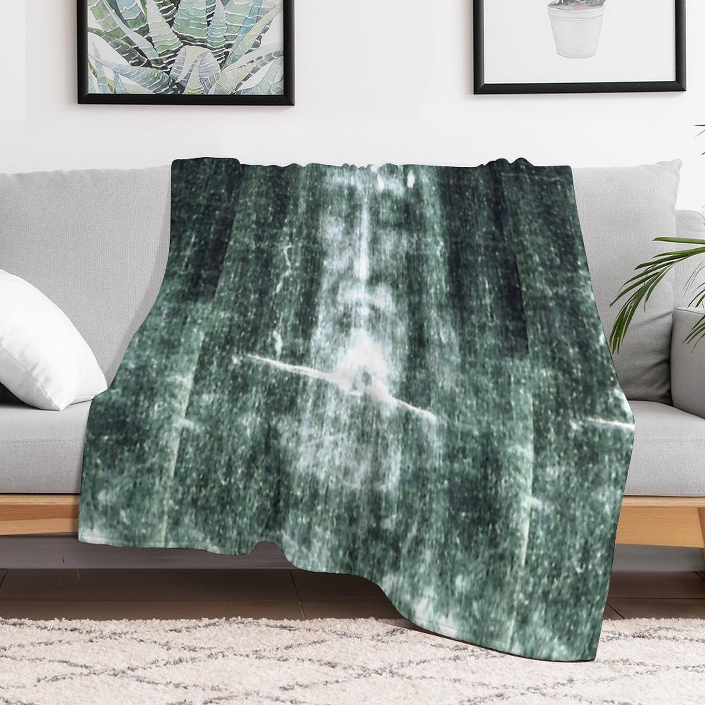 Holy Shroud of Turin Sustainable Throw Blanket