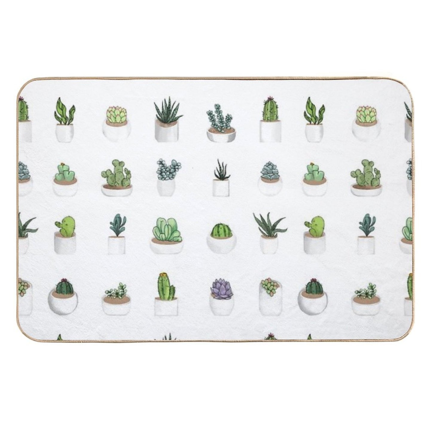 Succulents  Repositionable Bath Mat