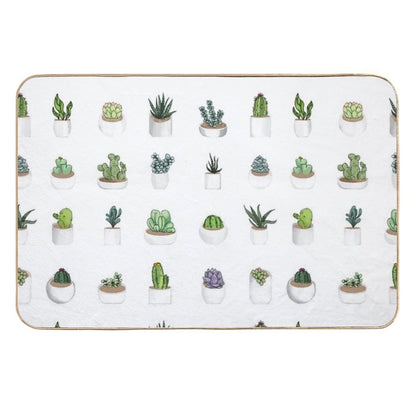 Succulents  Repositionable Bath Mat