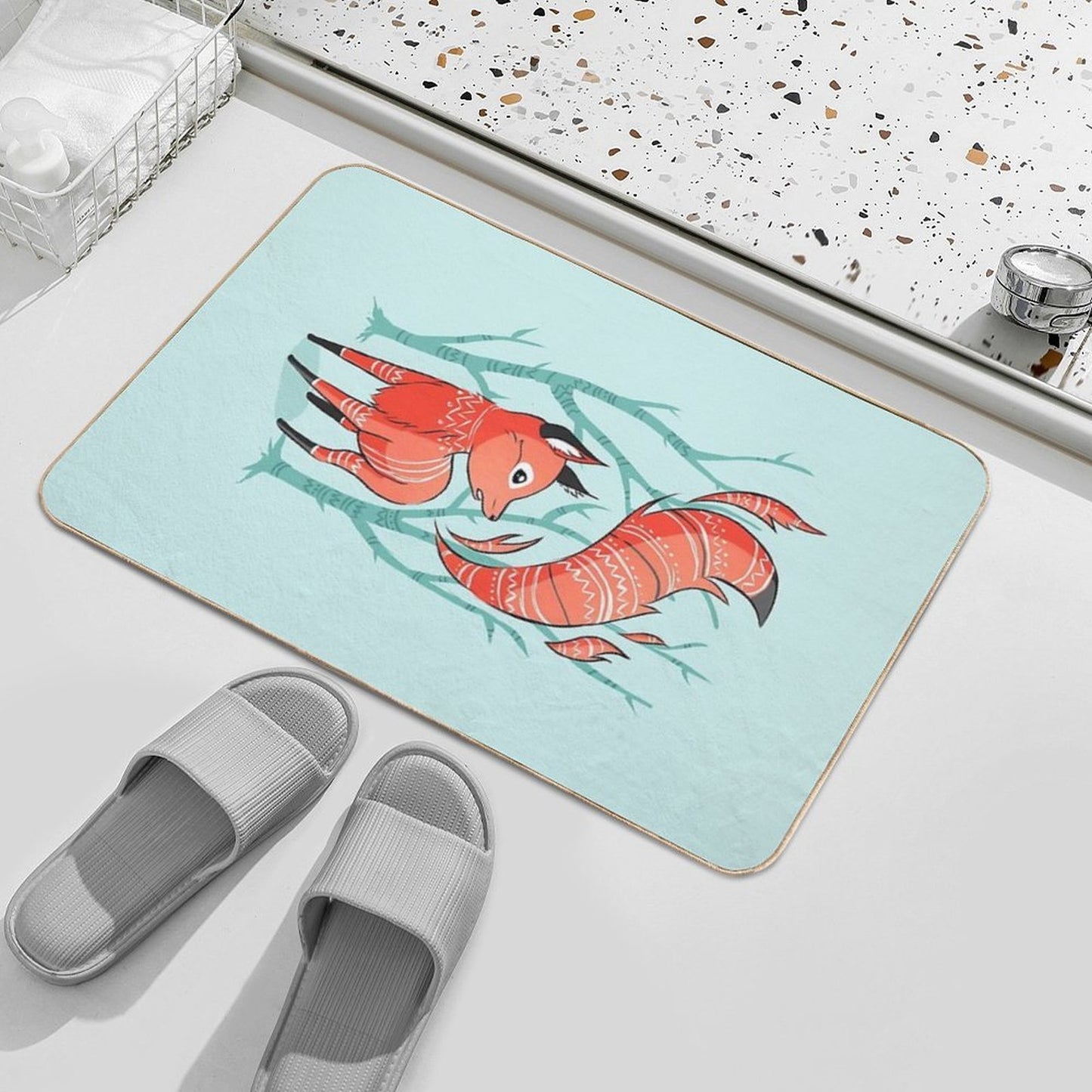 Winter Fox  Rapid-Drying Bath Mat