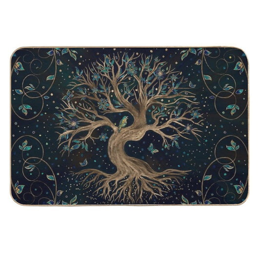 Tree of Life - Yggdrasil  Dirt-Trapping Bath Mat