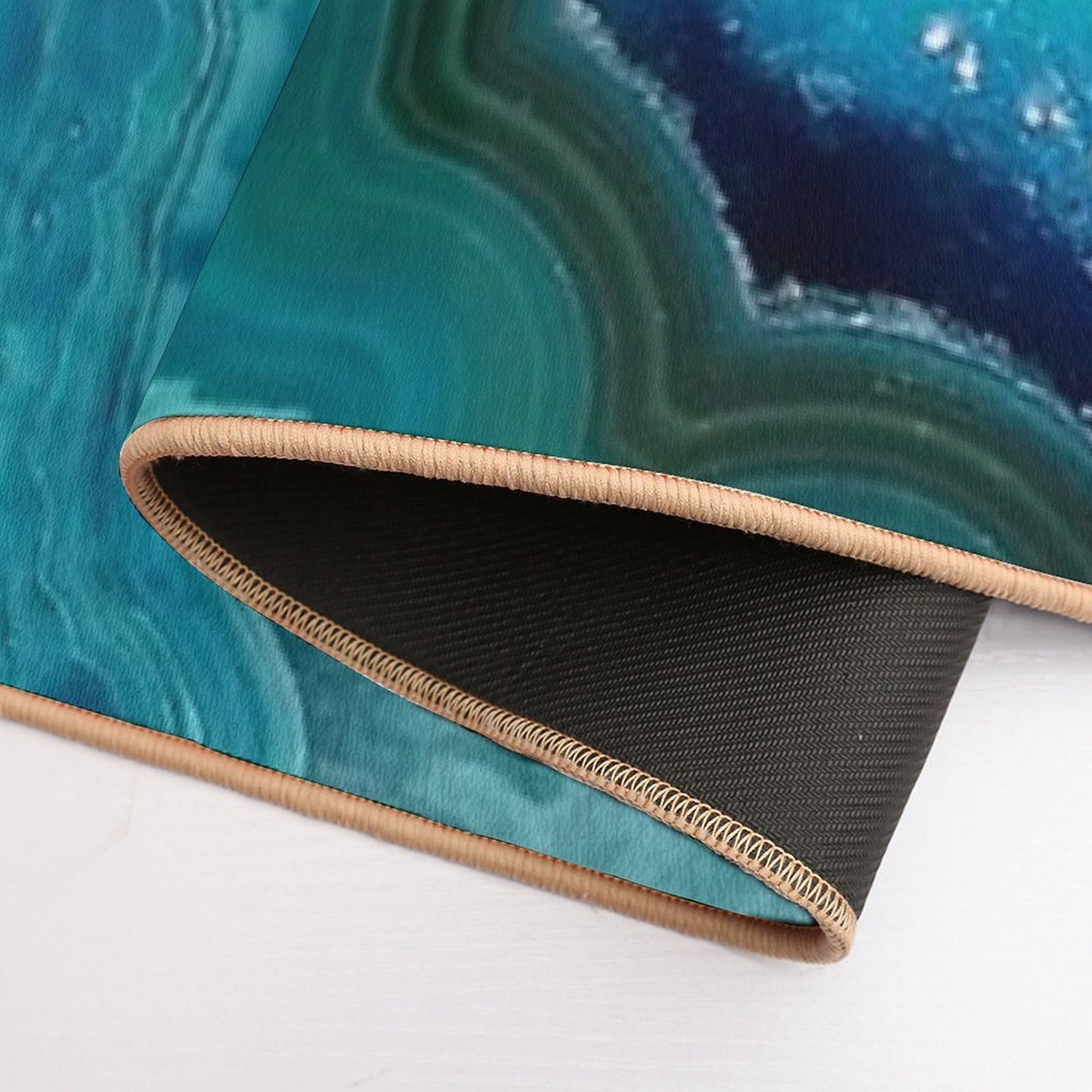 Turquoise Teal Agate Stone  Eco-Friendly Bath Mat