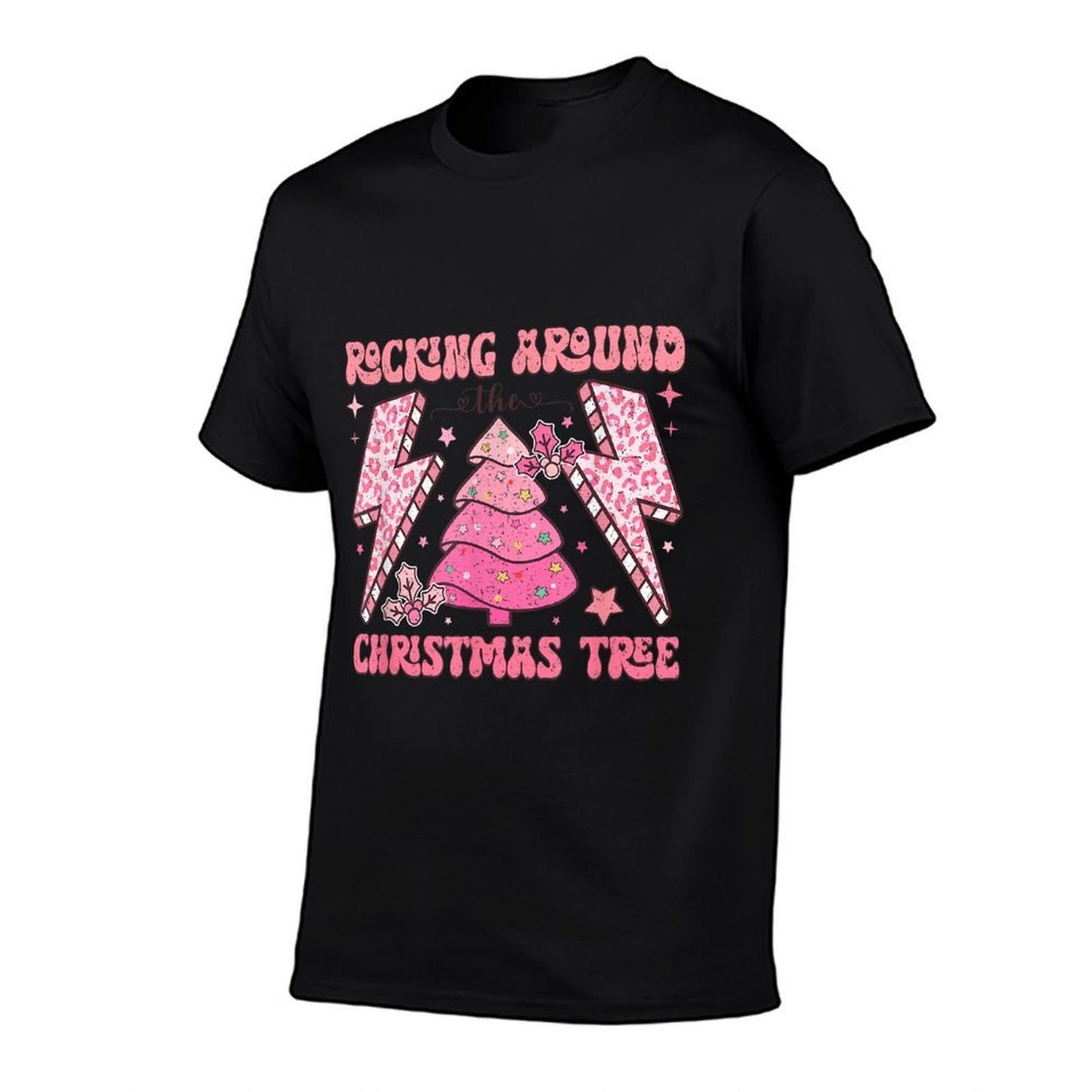 Rocking Around The Christmas Tree  High-quality Stitching T-Shirt