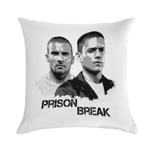 Prison Break Illustration Soft Luxury Feel Throw Pillow