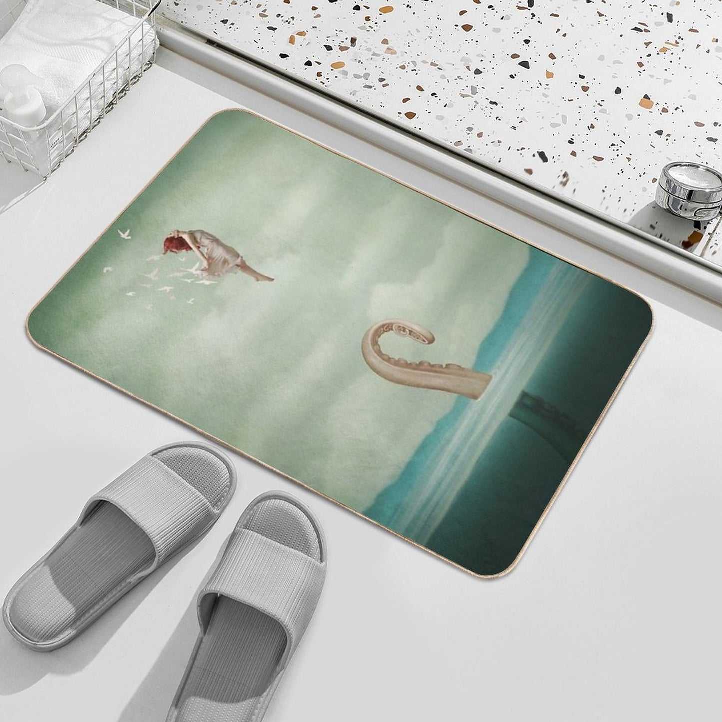 Uncontained  Slip-Resistant Bath Mat