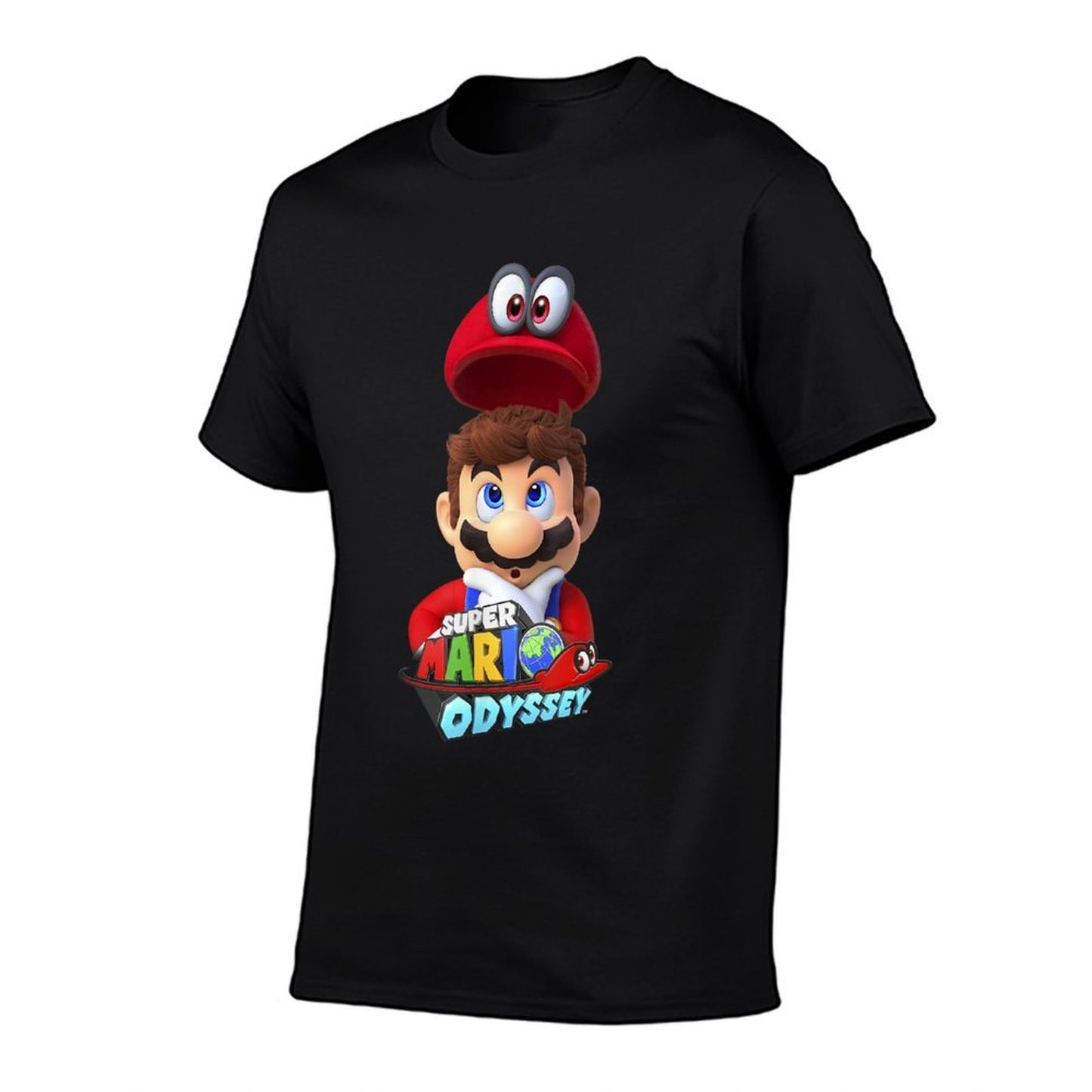 Super Mario Odyssey Game Logo Cappy Mario Graphic  Durable T-Shirt