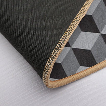 Geometric B.w_05.cubes  Multi-Purpose Bath Mat