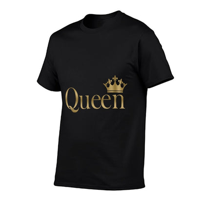QUEEN Golden Crown Birthday Gold Matching Couple Gift  Affordable Price T-Shirt