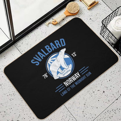 Svalbard Polar Bear - Midnight Sun in Norway  Versatile Bath Mat
