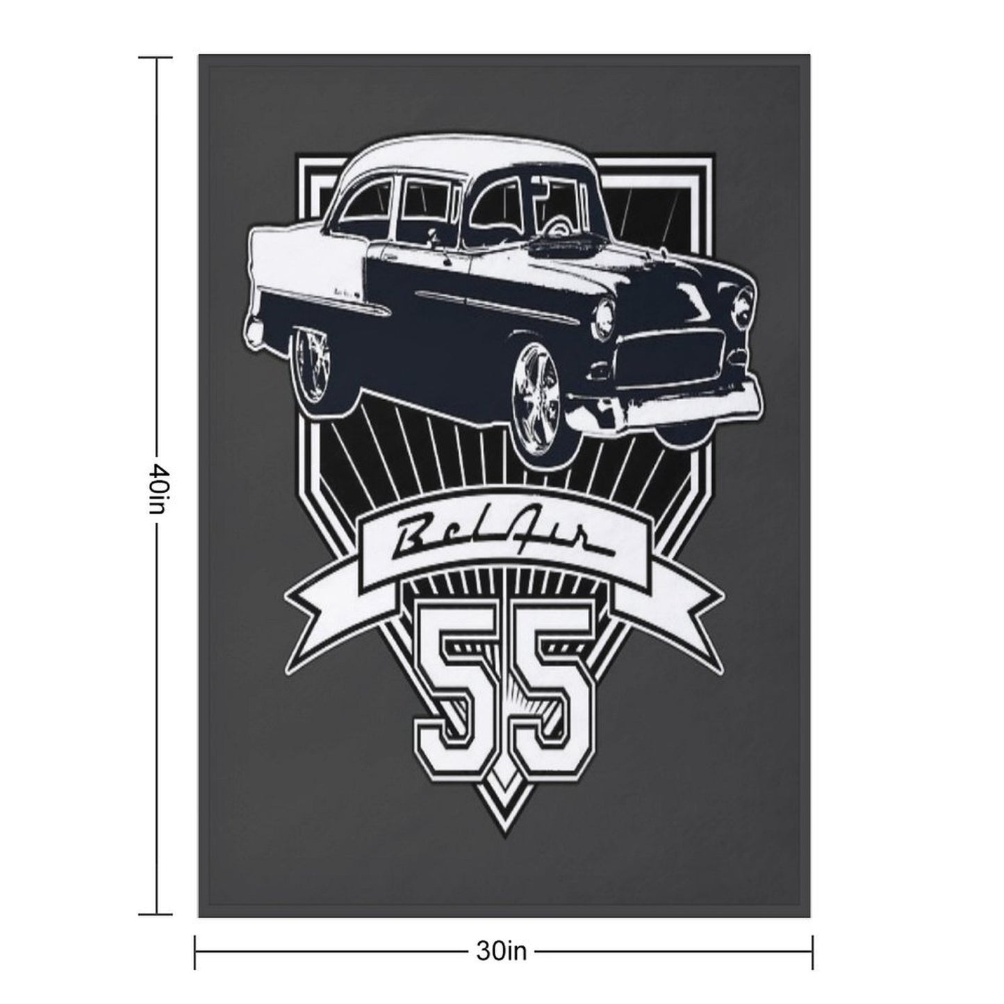 55 Chevy Bel Air Compact Throw Blanket
