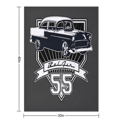 55 Chevy Bel Air Compact Throw Blanket