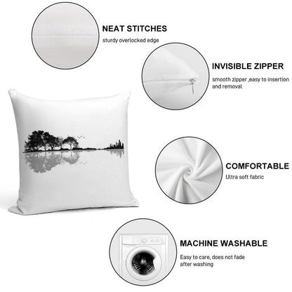 Nature Guitar Soft Washable Throw Pillow