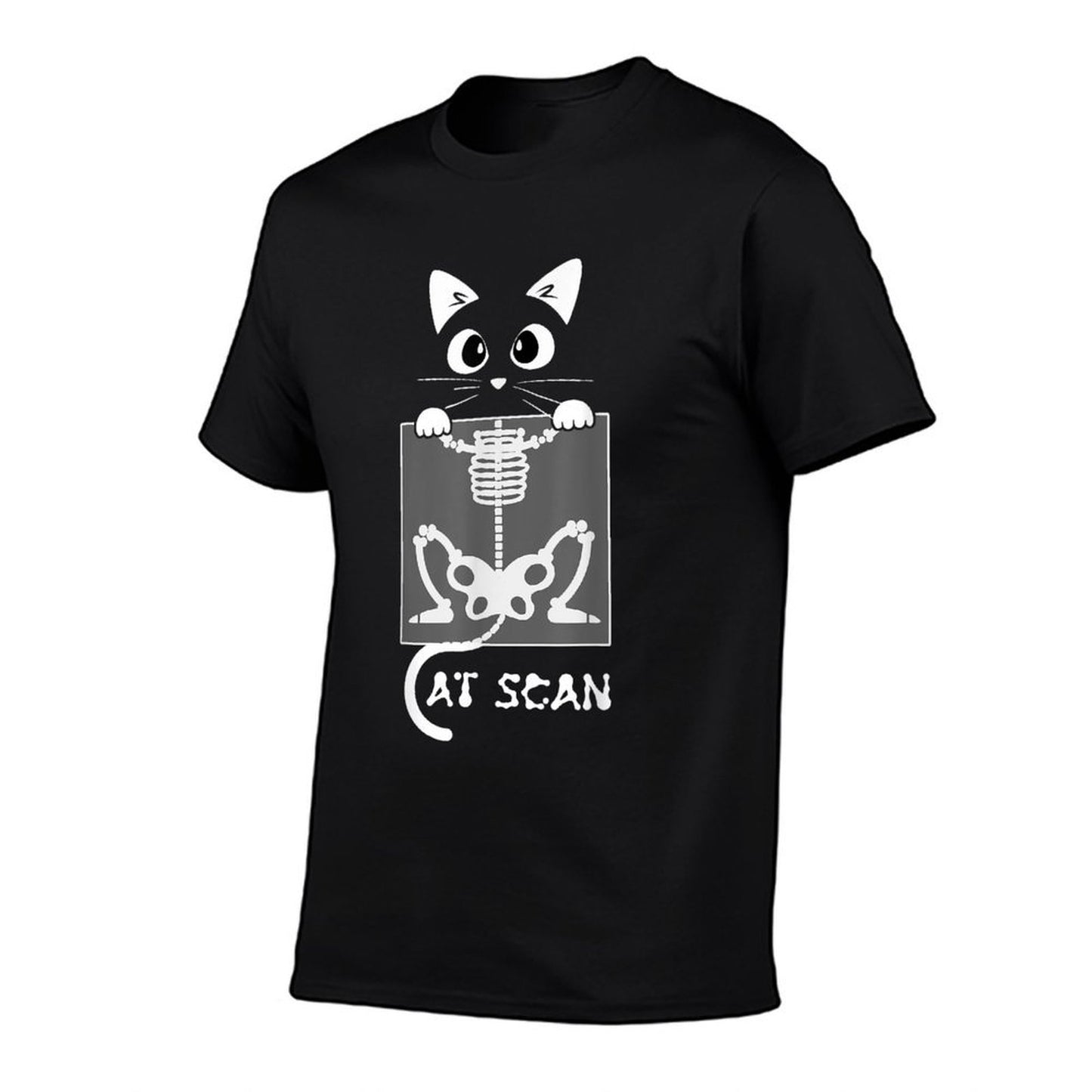 Skeleton Cat Scan Ct Scaning Funny X Ray Pun Meme Rad Tech  Rolled Sleeves T-Shirt