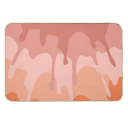 Pink And Orange Splatters  Slip-Resistant Bath Mat