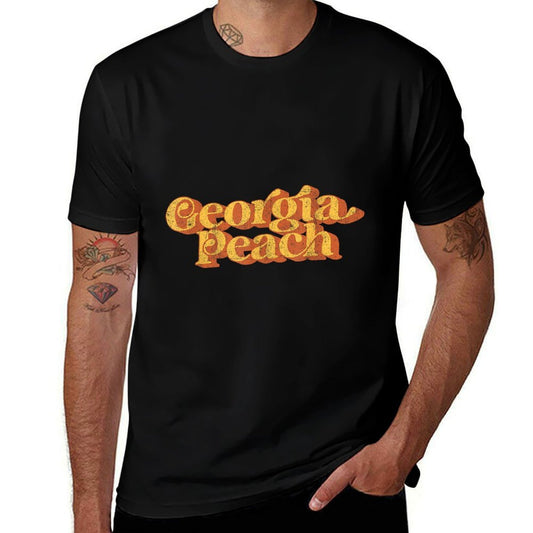 Vintage Georgia Peach Funny Cute Retro 70&#39;s Summer Women&#39;s  Quick-drying T-Shirt