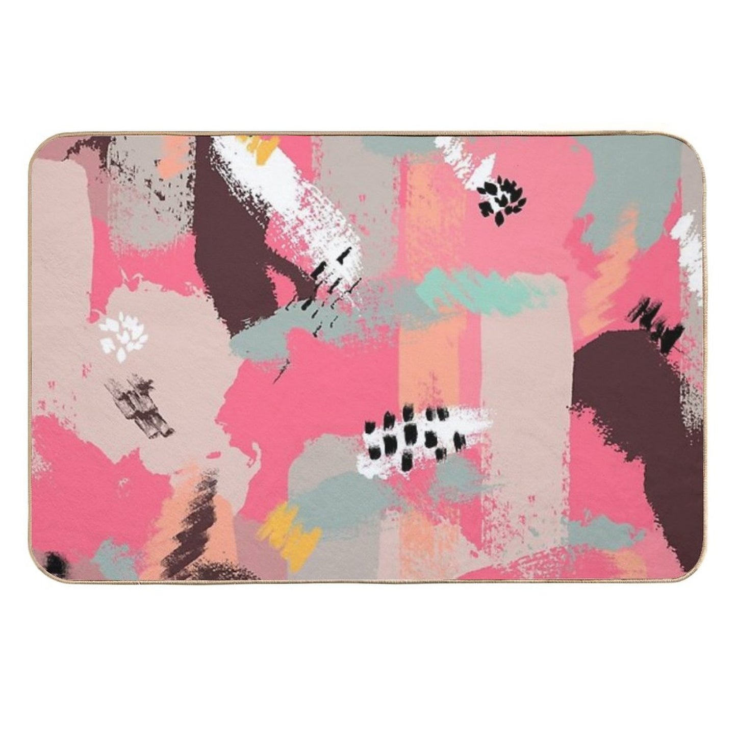 Modern Art  Rapid-Drying Bath Mat